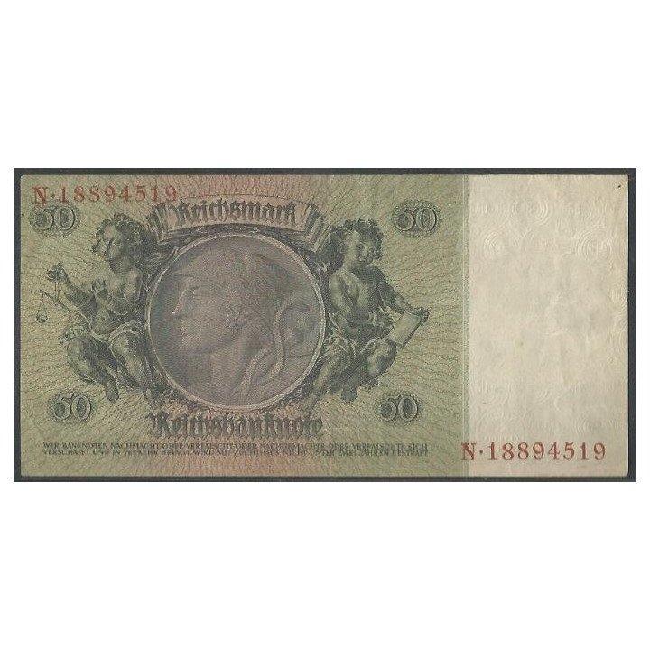 Alemania 50 Reichsmark 30 Mar 1933 P182a reverso