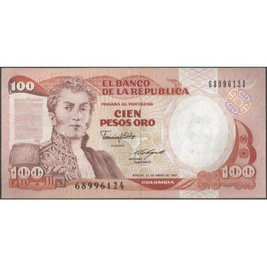Billete de 100 Pesos 1 Ene 1987 BGW325