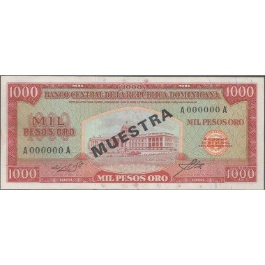 Rep. Dominicana, 1.000 Pesos ND1964-74 P106s3 Muestra