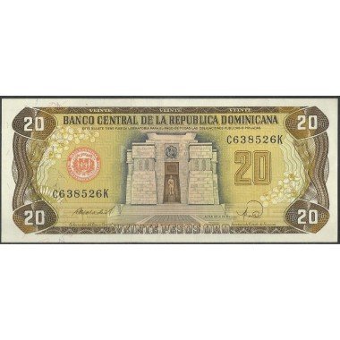 Rep. Dominicana, 20 Pesos 1988 P120c