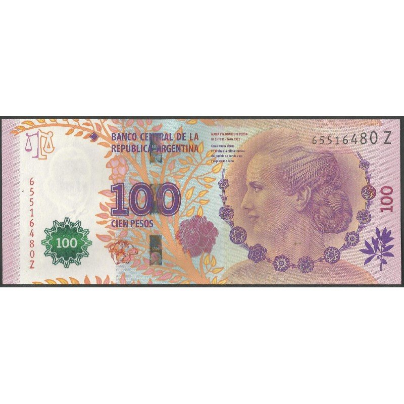Argentina, 100 Pesos ND2016 Serie Z P358b