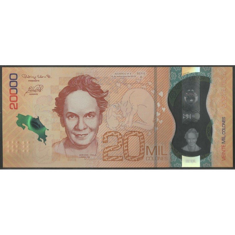 Costa Rica, 20.000 Colones 14 Sep 2018 P284