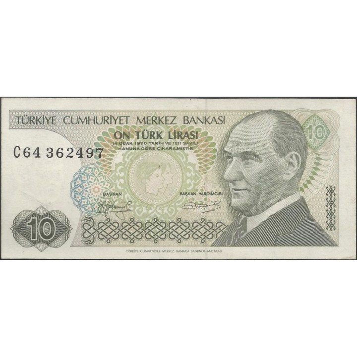 Turkya 10 Liras L1970 (1979) P192