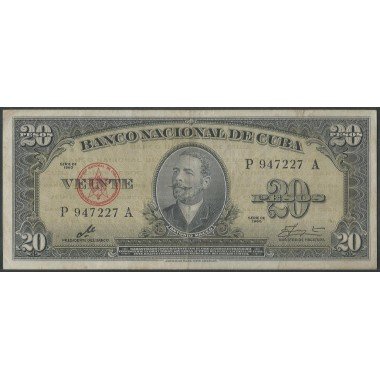 Cuba, 20 Pesos 1960 P80c Firma el "Che"