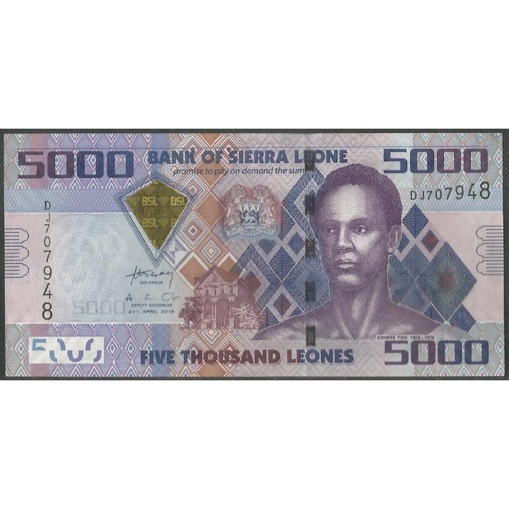 Sierra Leona 5.000 Leones 27 Abr 2010 P32a