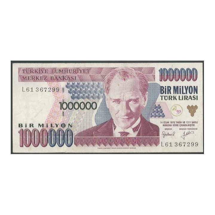 Turkya 1.000.000 Liras L1970 (1995) L P209a