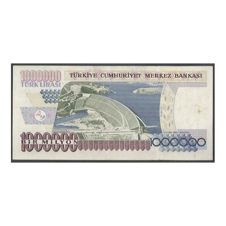 Turkya 1.000.000 Liras L1970 (1995) L P209a reverso