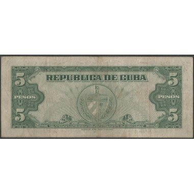 Cuba, 5 Pesos 1960 P92a
