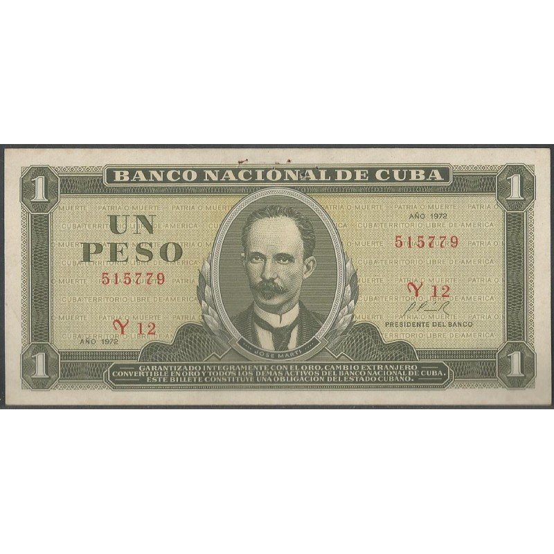 Cuba, 1 Peso 1972 P102a