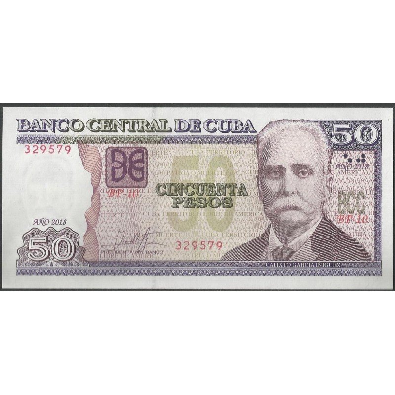 Cuba, 50 Pesos 2018 P123m
