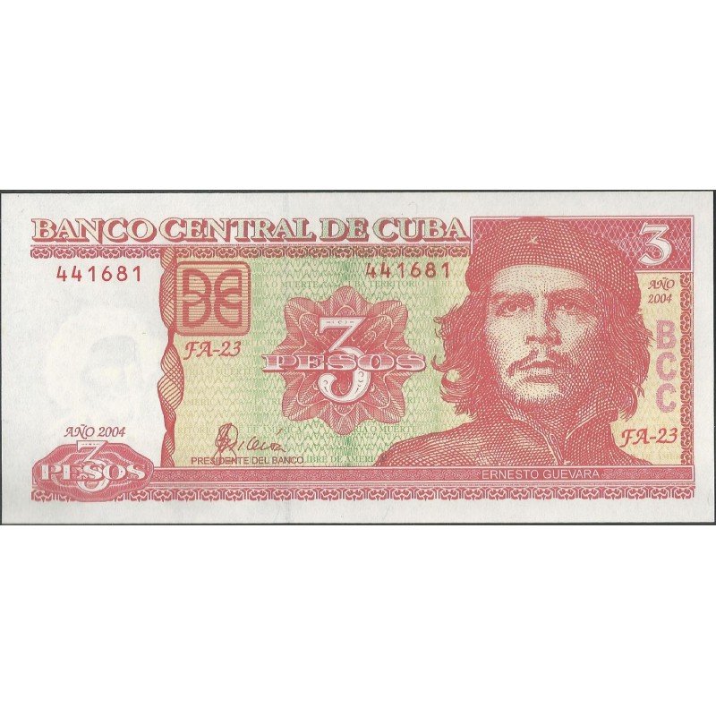 Cuba, 3 Pesos 2004 P127a