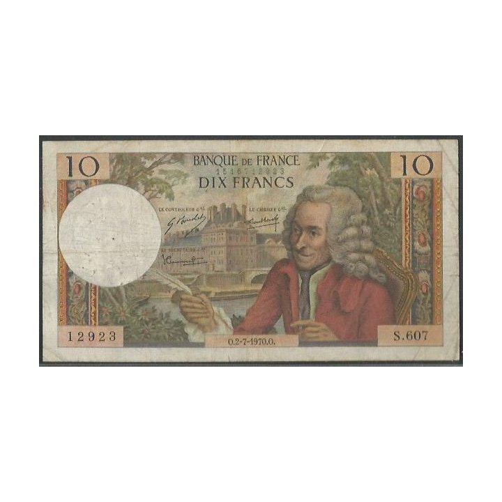Francia 10 Francs 2 Jul 1970 P147c
