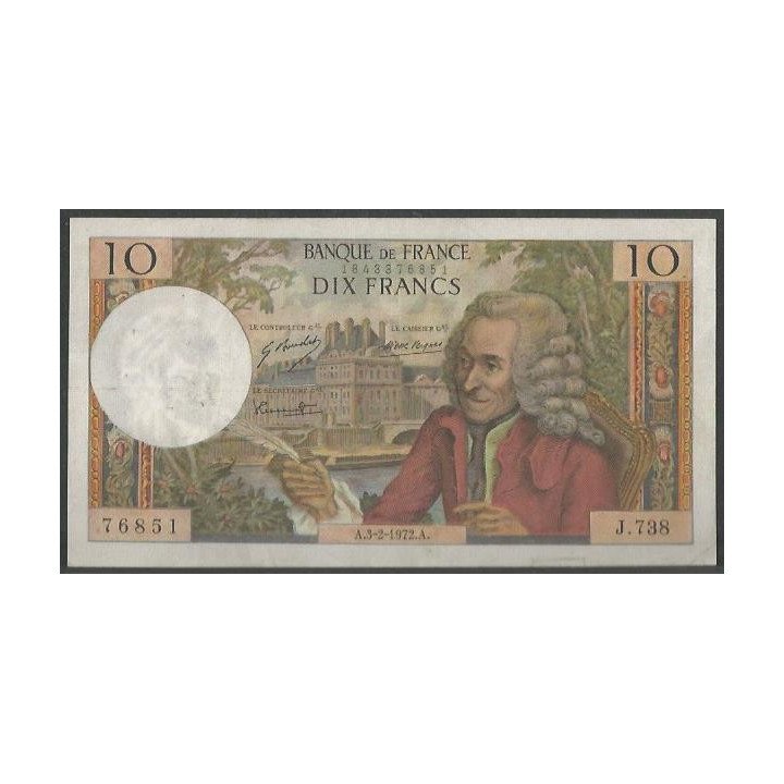 Francia 10 Francs 3 Feb 1972 P147d
