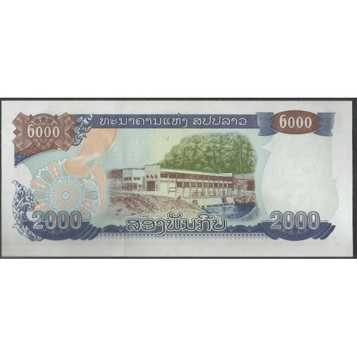 Laos 2.000 Kip 1997 P33a reverso
