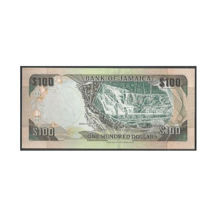 Jamaica 100 Dollars 15 Ene 2001 P80a reverso
