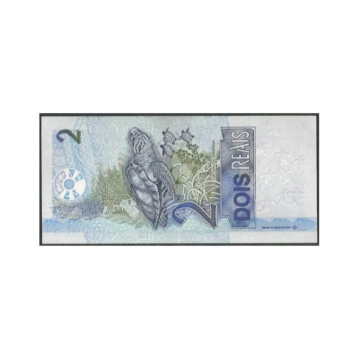 Brasil 2 Reales ND2001- Firma 40 A P249b reverso