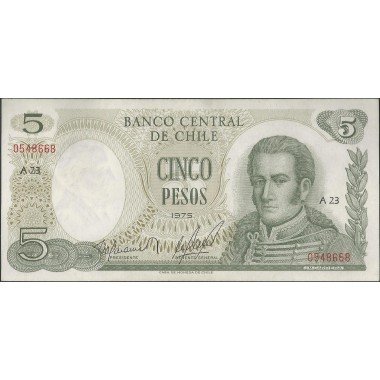 Chile, 5 Pesos 1975 P149a