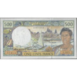 Territorios Franceses del Pacifico 1.000 Francs ND1992 Firma 12 P1g