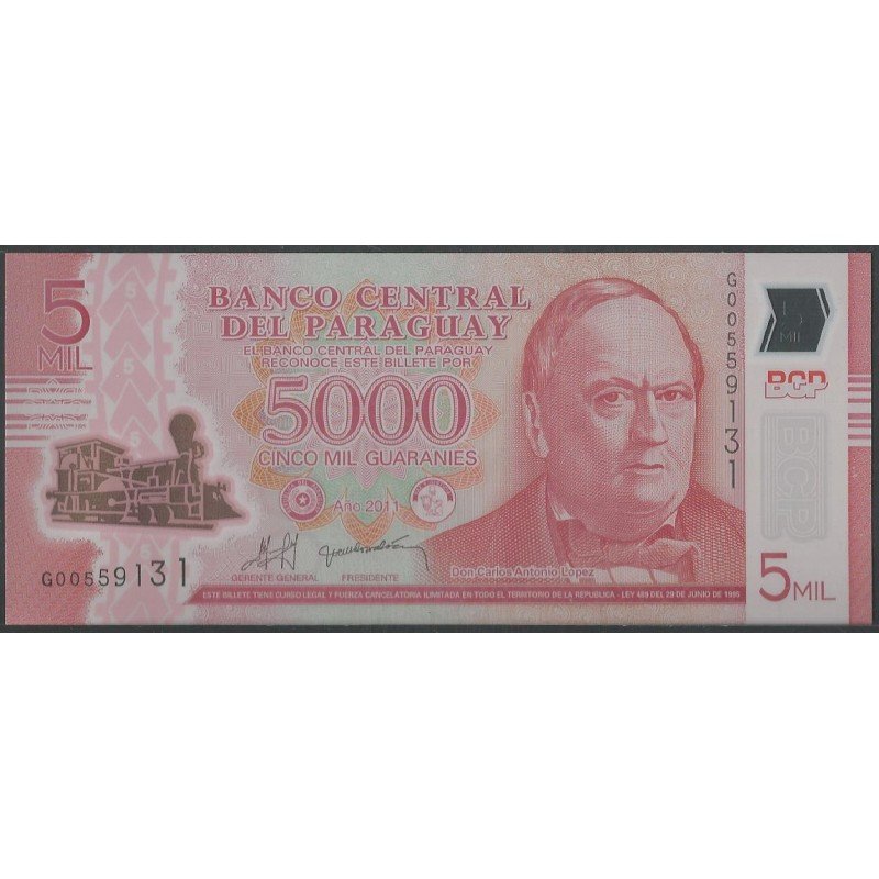 Paraguay, 5.000 Guaranies 2011 P234a