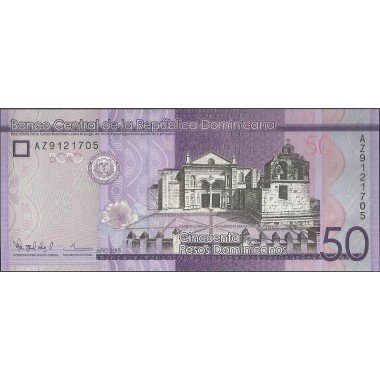 Rep. Dominicana, 50 Pesos 2015 P189b