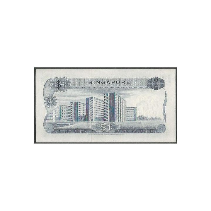 Singapur 1 Dollar ND1971 P1c reverso