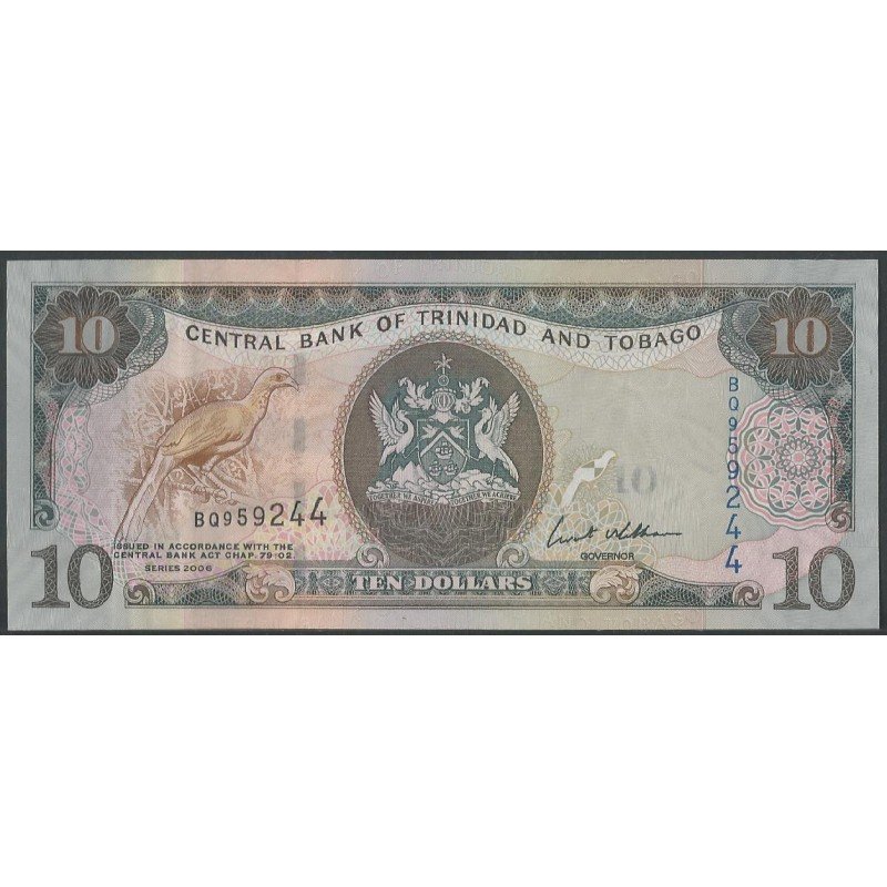 Trinidad y Tobago, 10 Dollars 2006 Firma Williams P48a