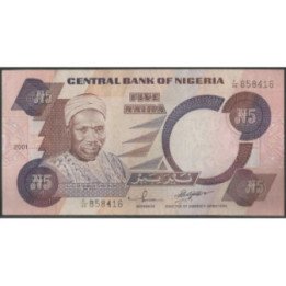 Nigeria 5 Naira 2001 Firma 11 P24g
