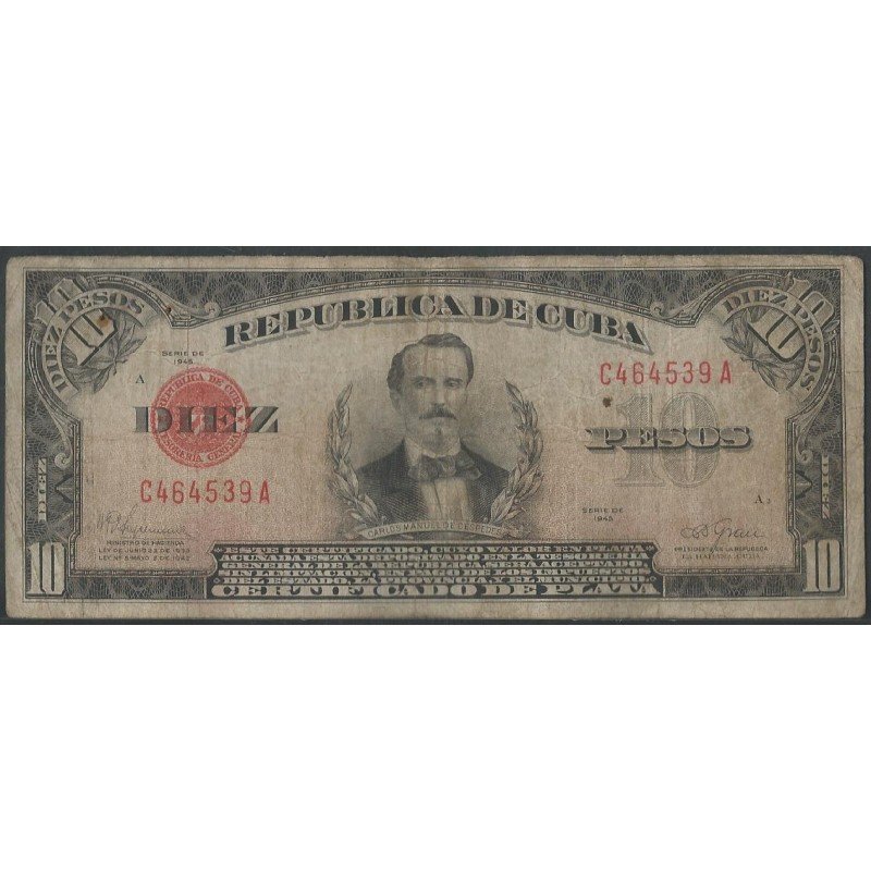 Cuba, 10 Pesos 1945 P71f