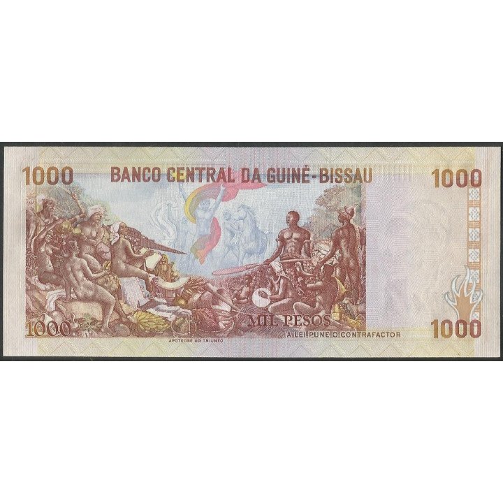 Guinea Bisseau 1.000 Pesos 1 Mar 1990 P13a reverso