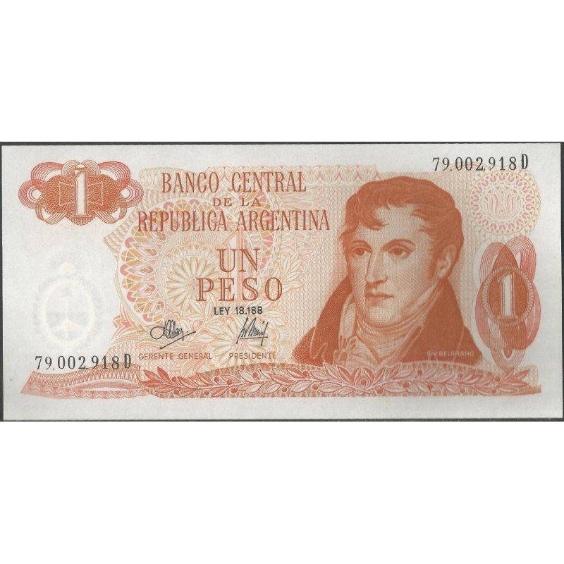 Argentina, 1 Peso ND1970-3 Serie D P287