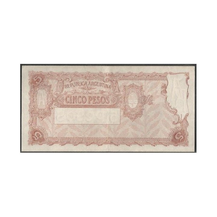 Argentina 5 Pesos ND1951-9 Serie H P264x reverso