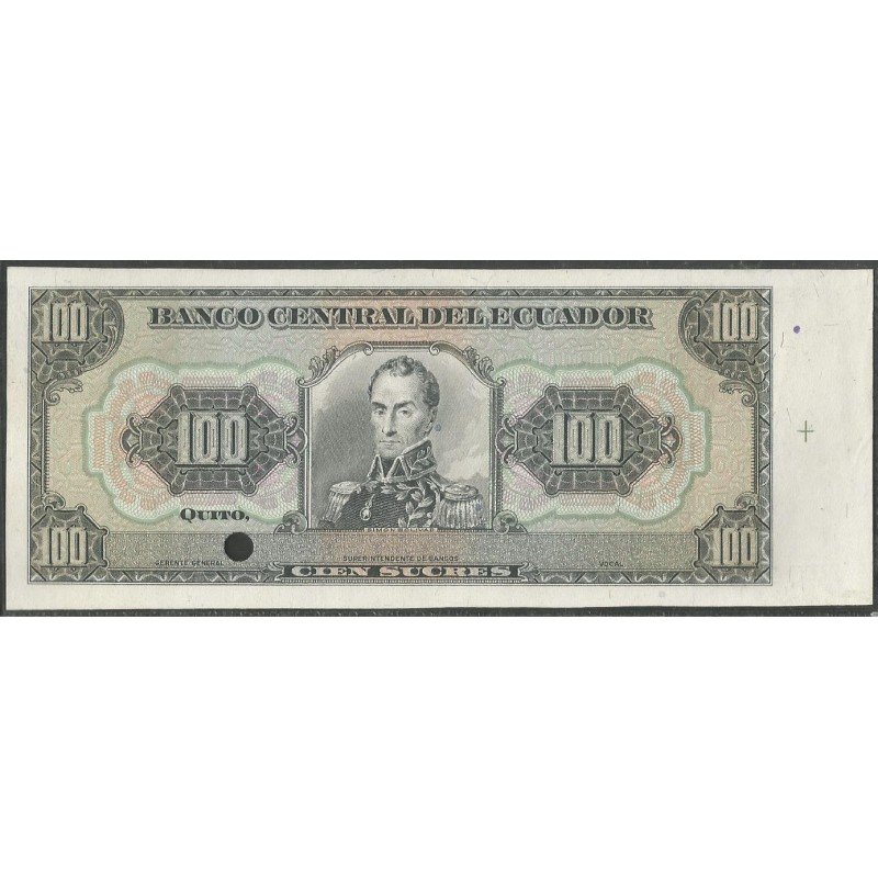 Ecuador, 100 Sucres ND1988-97 P123A PRUEBA