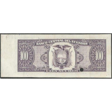 Ecuador, 100 Sucres ND1988-97 P123A PRUEBA