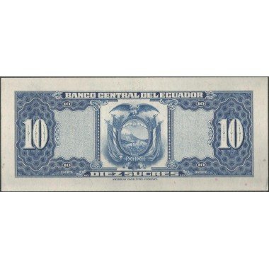 Ecuador, 10 Sucres 2 Ene 1974 KZ P101Ab