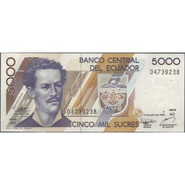 Ecuador, 5.000 Sucres 12 Jul 1999 AO P128c