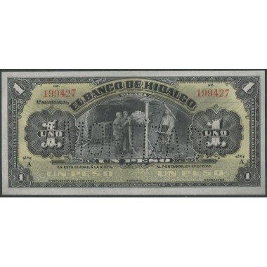 Mexico - El Banco de Hidalgo, 1 Peso 1914 Serie A Ps304b