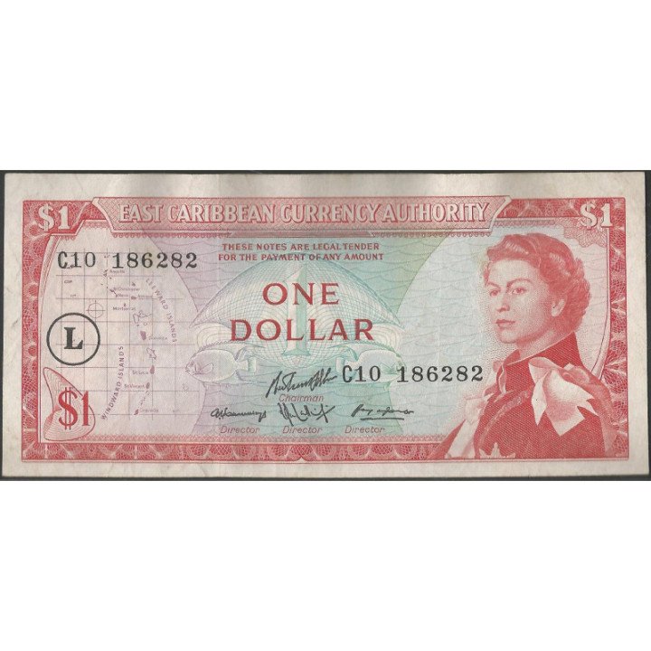 Santa Lucia 1 Dollar ND1965 P13l