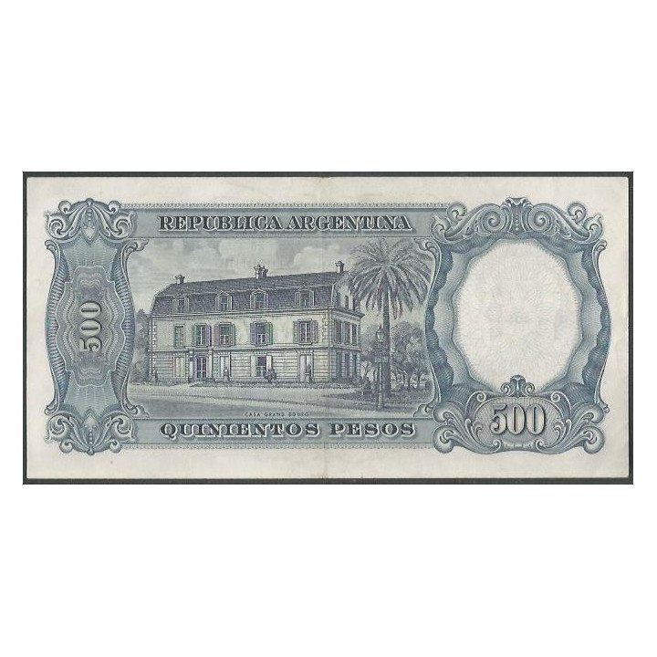 Argentina 500 Pesos ND1964-9 Serie A P278b reverso