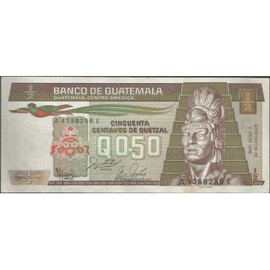 Guatemala, 50 Centavos 6 Ene 1988 P65