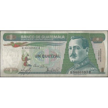 Guatemala, 1 Quetzal 9 Ene 1985 P66