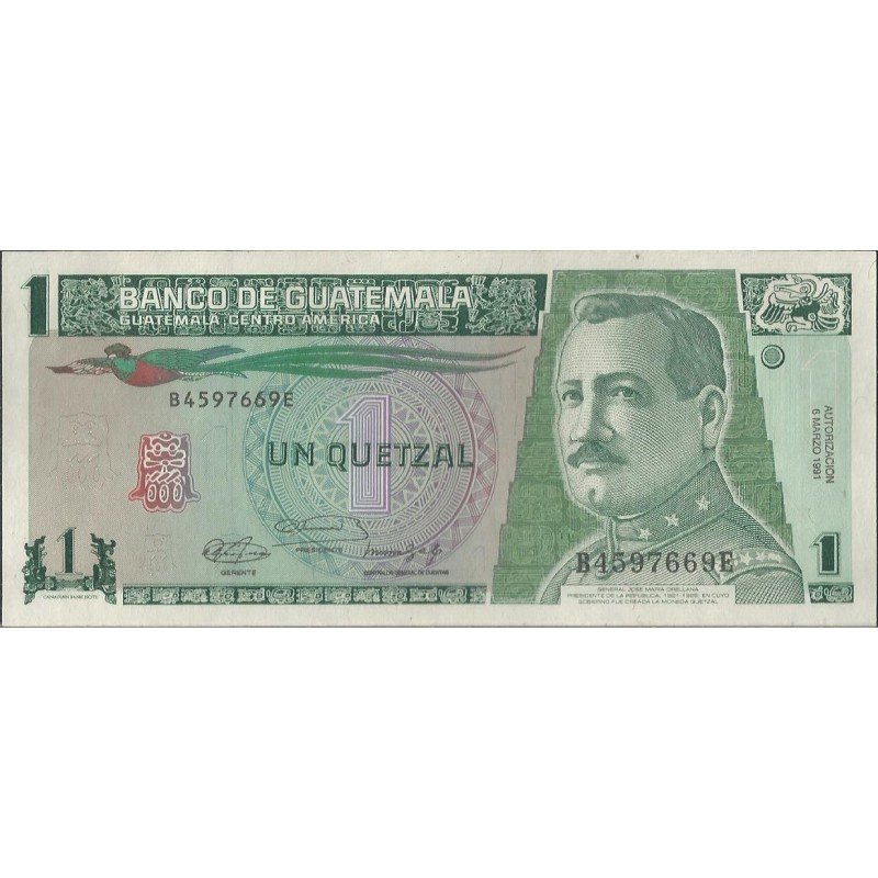Guatemala, 1 Quetzal 6 Mar 1991 P73b