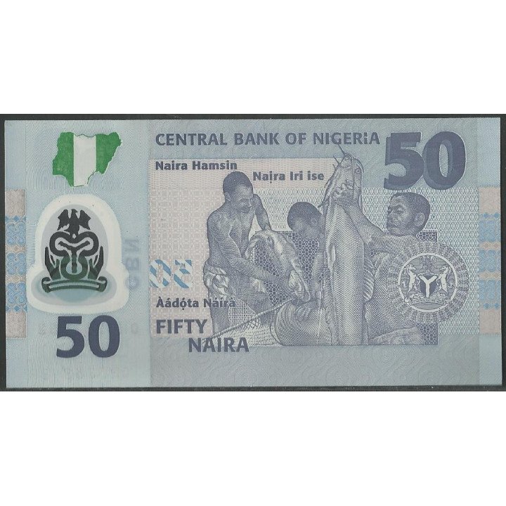 Nigeria 50 Naira 2013 P40d reverso