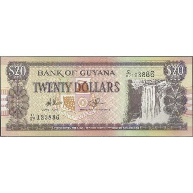 Guyana, 20 Dollars ND1996 Firma 14 P30e