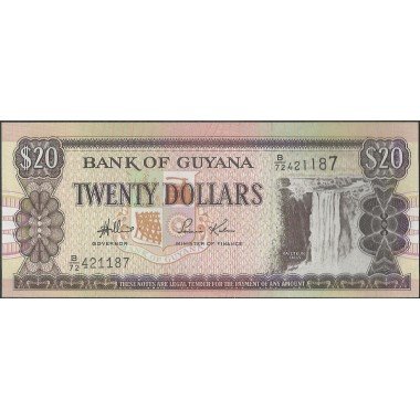 Guyana, 20 Dollars ND1996 Firma 13 P30d