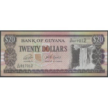 Guyana, 20 Dollars ND1996 Firma 16 P30f