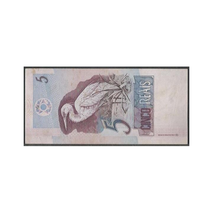 Brasil 5 Reales ND1997- Firma 38 P244Ab reverso