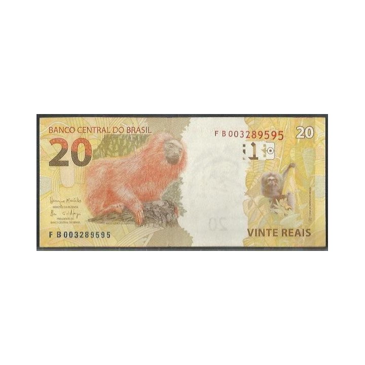 Brasil 20 Reales 2010 F P255c reverso