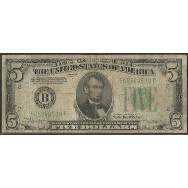 Estados Unidos, 5 Dollars 1934A P429Da