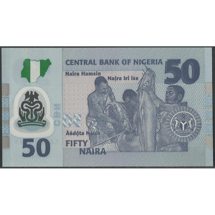 Nigeria 50 Naira 2015 P40e reverso