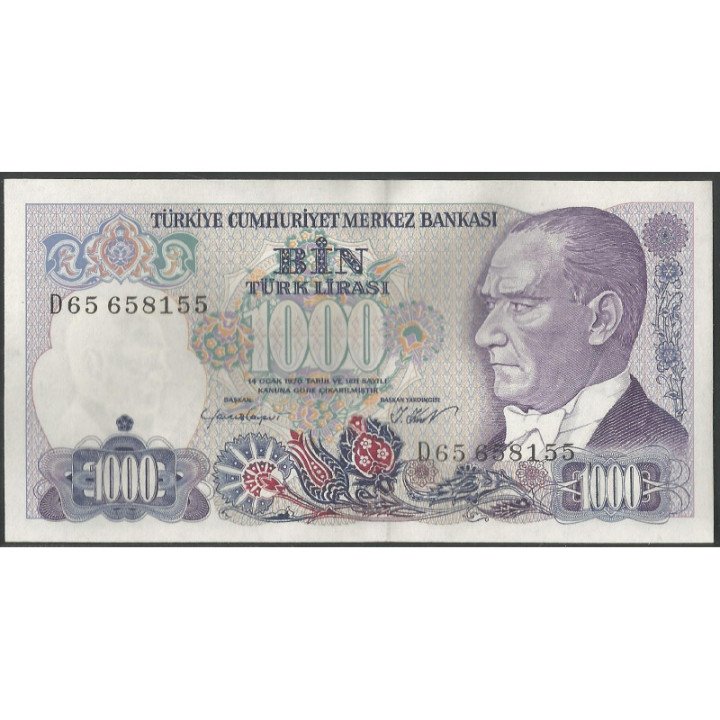 Turkya 1.000 Liras L1970 (1986) D P196